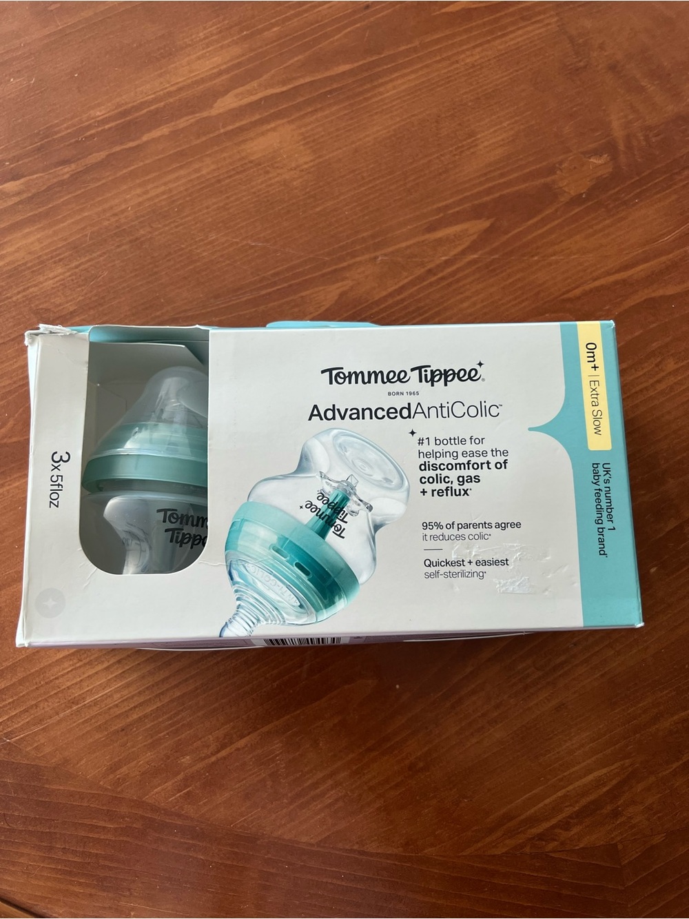 Advanced Anti-Colic Baby Bottle - Aqua/Teal